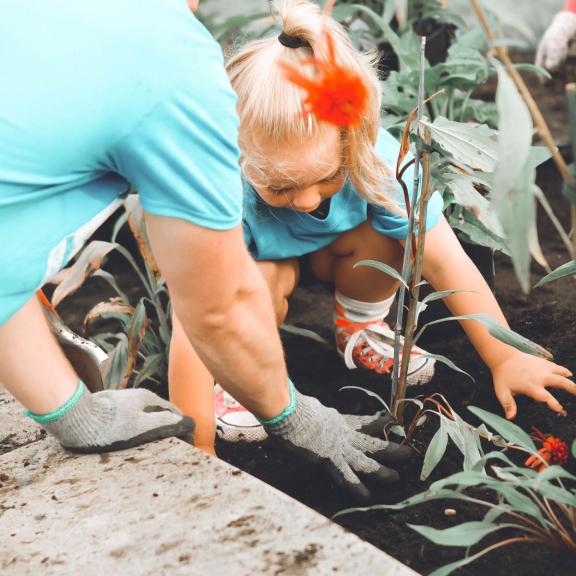 Girl Planting